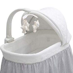 Delta Children Smooth Glide Bassinet, Silver Linings