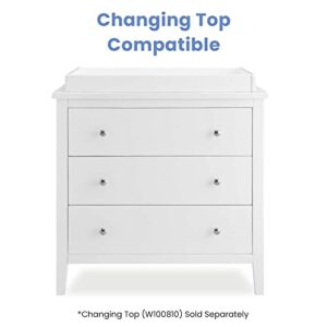 Delta Children Campbell 3 Drawer Dresser, Bianca White