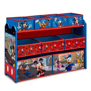 disney mickey mouse deluxe 9 bin design and store toy organizer by delta children, greenguard gold certified