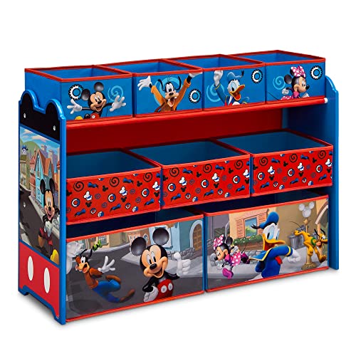 Disney Mickey Mouse Deluxe 9 Bin Design and Store Toy Organizer by Delta Children, Greenguard Gold Certified