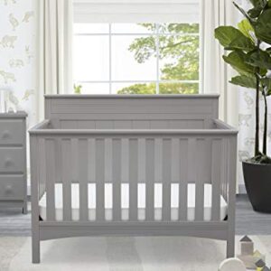 Delta Children Fancy 4-in-1 Convertible Baby Crib - Greenguard Gold Certified, Grey