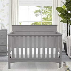 Delta Children Fancy 4-in-1 Convertible Baby Crib - Greenguard Gold Certified, Grey