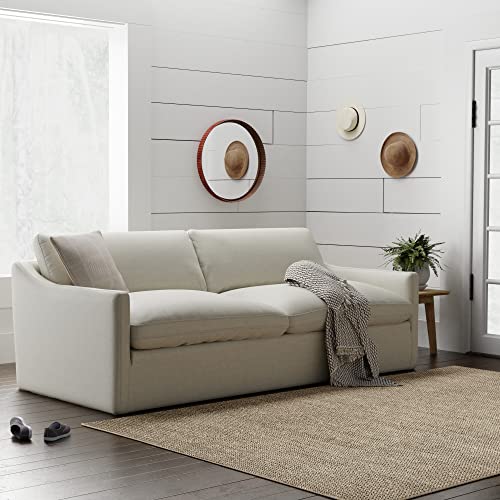 Amazon Brand – Stone & Beam Rustin Contemporary Deep-Seated Sofa Couch, 89"W, Cream