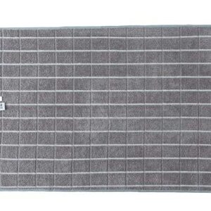 Microfiber Dish Towels - Soft, Super Absorbent and Lint Free Kitchen Towels - 8 Pack (Lattice Designed Gray Colors) - 26 x 18 Inch