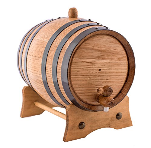 2 Liters American Oak Aging Whiskey Barrel | Handcrafted using American White Oak | Age your own Whiskey, Beer, Wine, Bourbon, Tequila, Hot Sauce & More