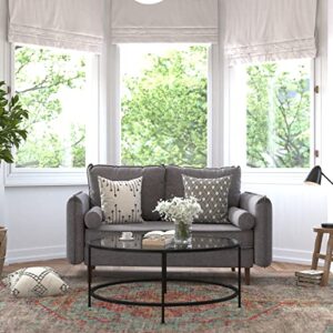 flash furniture living room grouping-loveseat, set of 1, stone gray