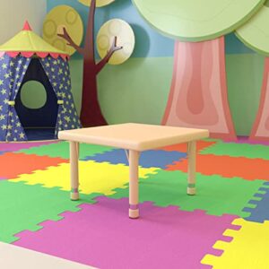 Flash Furniture 24" Square Natural Plastic Height Adjustable Activity Table