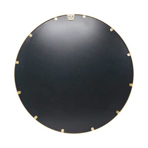 Flash Furniture Julianne Metal Framed Wall Large Accent Mirror for Bathroom, Vanity, Entryway, Dining, Living Room, 30" Round, Gold