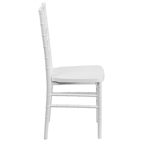 Flash Furniture HERCULES PREMIUM Series White Resin Stacking Chiavari Chair