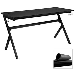 Flash Furniture 55" x 24" Extra Large Gaming Desk with Headphone Hook and Cup Holder - Free Mouse Pad
