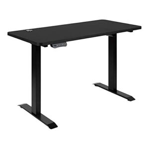 flash furniture electric height adjustable standing desk – table top 48″ wide – 24″ deep (black)