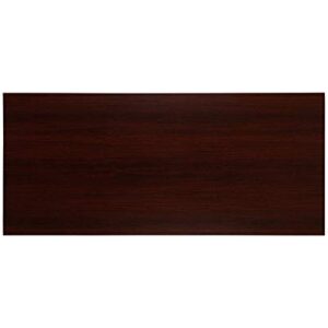 Flash Furniture Modern Commercial Grade Desk Industrial Style Computer Desk Sturdy Home Office Desk - 55" Length (Mahogany)