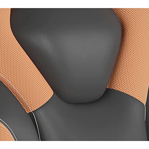 Flash Furniture X10 Gaming Chair Racing Office Computer PC Adjustable Chair with Flip-up Arms and Transparent Roller Wheels, Orange/Black LeatherSoft