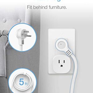 Power Strip 3 USB 3 Outlet, Desktop Charging Station 5 ft Flat Plug Extension Cord for Cruise Ship Accessories Dorm Room Plug Extender, White