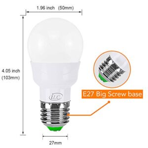 ILC RGB LED Light Bulb, Color Changing 40W Equivalent, 450LM Dimmable 5W E26 Screw Base RGBW, Mood Light Flood Light Bulb - 12 Color Choices - Timing Infrared Remote Control Included (4 Pack)