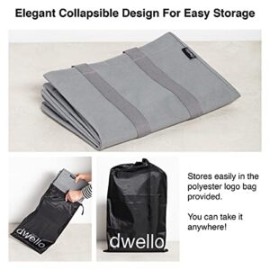 Dwello 52-litre collapsible laundry bag for clothes storage, tidying apartment essentials or as an organizer basket. Ideal for sports equipment, dorm-room essentials or as a large beach tote bag