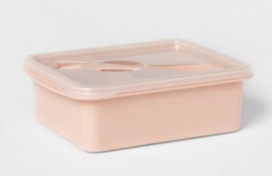 bento box with utensil bpa free (pink)