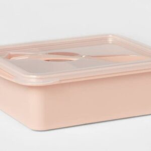 Bento Box with Utensil BPA Free (pink)