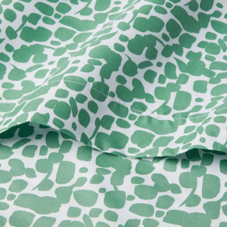 Room Essentials Microfiber Sheet Set Brushed Green White - Twin/Twin XL