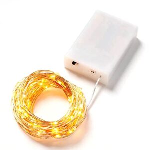 room essentials 90ct extended led fairy lights, 30 ft gold color starry string with copper wire, usb or battery powered (1)