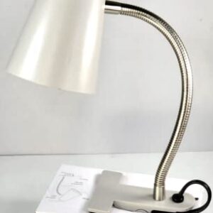 Room Essentials Clip Table Lamp Grey (Includes LED Light Bulb)