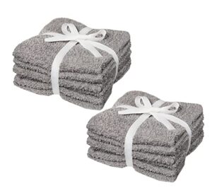 room essentials standard grey washcloths 12″ x 12″ 12 count (2 pack)