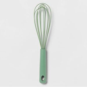 Room Essentials Stainless Steel Wire Whisk Heat Resistant Kitchen Whisks for Non-stick Cookware, Balloon Egg Beater Perfect for Blending, Whisking, Beating, Frothing & Stirring - Green