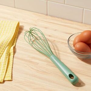 Room Essentials Stainless Steel Wire Whisk Heat Resistant Kitchen Whisks for Non-stick Cookware, Balloon Egg Beater Perfect for Blending, Whisking, Beating, Frothing & Stirring - Green