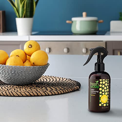 Fresh Wave Lemon Odor Eliminator Spray & Air Freshener, 8 oz. | Odor Absorbers for Home | Safer Odor Relief | Natural Plant-Based Odor Eliminator | For Furniture, Fabrics & Trash