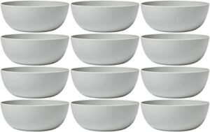 room essentials – 37oz white plastic cereal bowl for salad – set of 24 soup, snack, dessert and marmalade, dishwasher & microwave safe