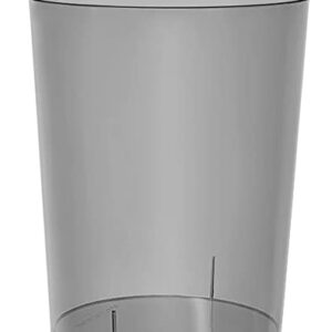 Freetex Clear Small Trash Can Wastebasket 1.5 Gallon Plastic Garbage Can Container Bin for Bathroom, Kitchen, Office, Bedroom, Home and Dorm Room Essentials (1.5 Gallons, Clear Grey)