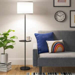 Floor Lamp with Shelf (Includes LED Light Bulb) Black - Room Essentials
