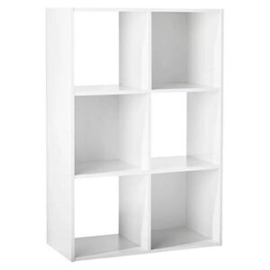 room essentials 6-cube organizer shelf 11″ – white