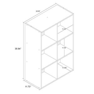 Room Essentials 6-Cube Organizer Shelf 11" - White