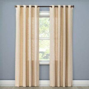 room essentials twill curtain panel”tan” 42″x 63″