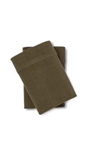 room essentials jersey 2″standard pillowcases solid olive military green 100% cotton