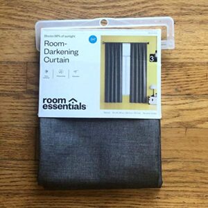 Room Essentials Lightblocking Curtain Panel Charcoal 42"x 84"