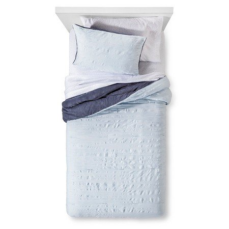 Room Essentials New Bedding Set Reversible Textured Blue Twin Extra Long