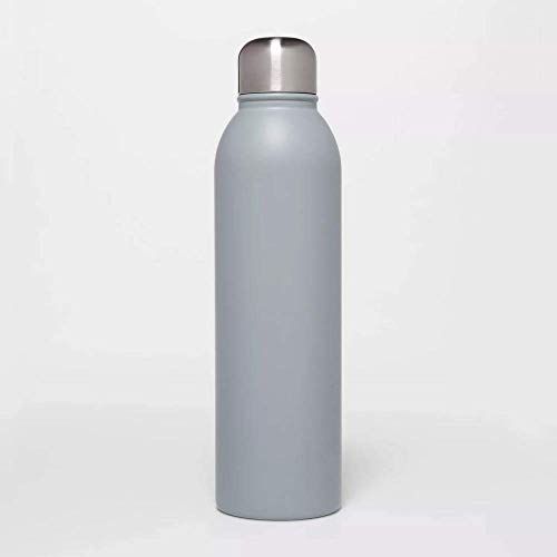 ROOM ESSENTIALS 17oz Stainless Steel Water Bottle (Matte Grey)