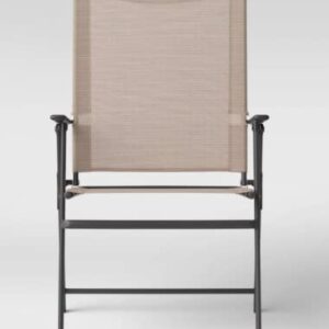 Room Essentials Sling Folding Patio Chair Tan Set of 2