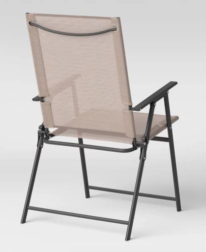 Room Essentials Sling Folding Patio Chair Tan Set of 2