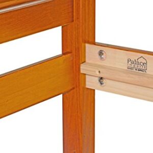 Palace Imports 100% Solid Wood Reston Panel Headboard Platform Bed, Twin Size, Honey Pine