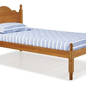 Palace Imports 100% Solid Wood Reston Panel Headboard Platform Bed, Twin Size, Honey Pine