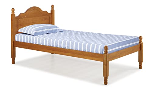 Palace Imports 100% Solid Wood Reston Panel Headboard Platform Bed, Twin Size, Honey Pine