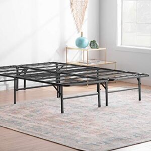 Linenspa 14 Inch Folding Metal Platform Bed Frame - 13 Inches of Clearance - Tons of Under Bed Storage - Heavy Duty Construction - 5 Minute Assembly - Full