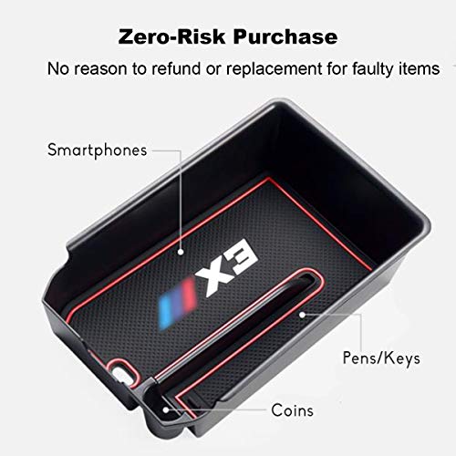 Jaronx Compatible with BMW X3 Console Organizer 2023 2022 2021 2020 2019 2018 G01, Compatible with BMW X4 Center Console Storage Box 2019-2023 G02, Console Storage Tray Organizer Accessories