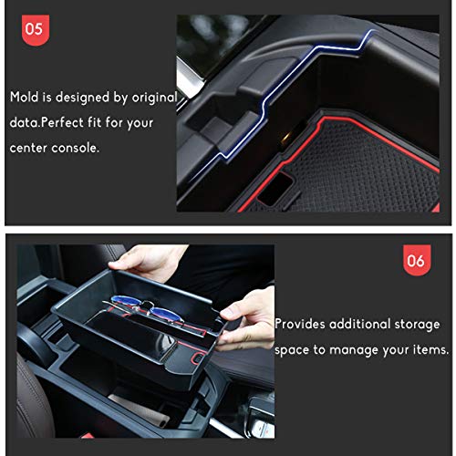 Jaronx Compatible with BMW X3 Console Organizer 2023 2022 2021 2020 2019 2018 G01, Compatible with BMW X4 Center Console Storage Box 2019-2023 G02, Console Storage Tray Organizer Accessories