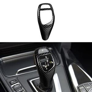 HENGYUESHANG Car Sticker Decals Gear Shift Knob Cover Carbon Color ABS Trim fits for BMW F20 F21 F22 F23 F30 F31 F32 F33 F34 F35 F36 F07 F10 F12 F13 F15 F16 F25 F26 Accessories (Style B)