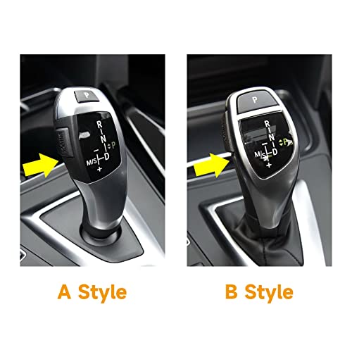 HENGYUESHANG Car Sticker Decals Gear Shift Knob Cover Carbon Color ABS Trim fits for BMW F20 F21 F22 F23 F30 F31 F32 F33 F34 F35 F36 F07 F10 F12 F13 F15 F16 F25 F26 Accessories (Style B)