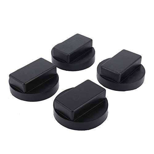 AuInLand 4 Packs Jack Pad for BMW, Black Square Polyurethane Jack Pad Adapter Frame Rail Protector